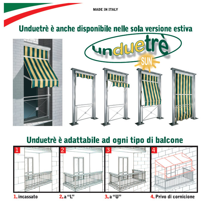 Depliant tenda veranda Grosso Tende